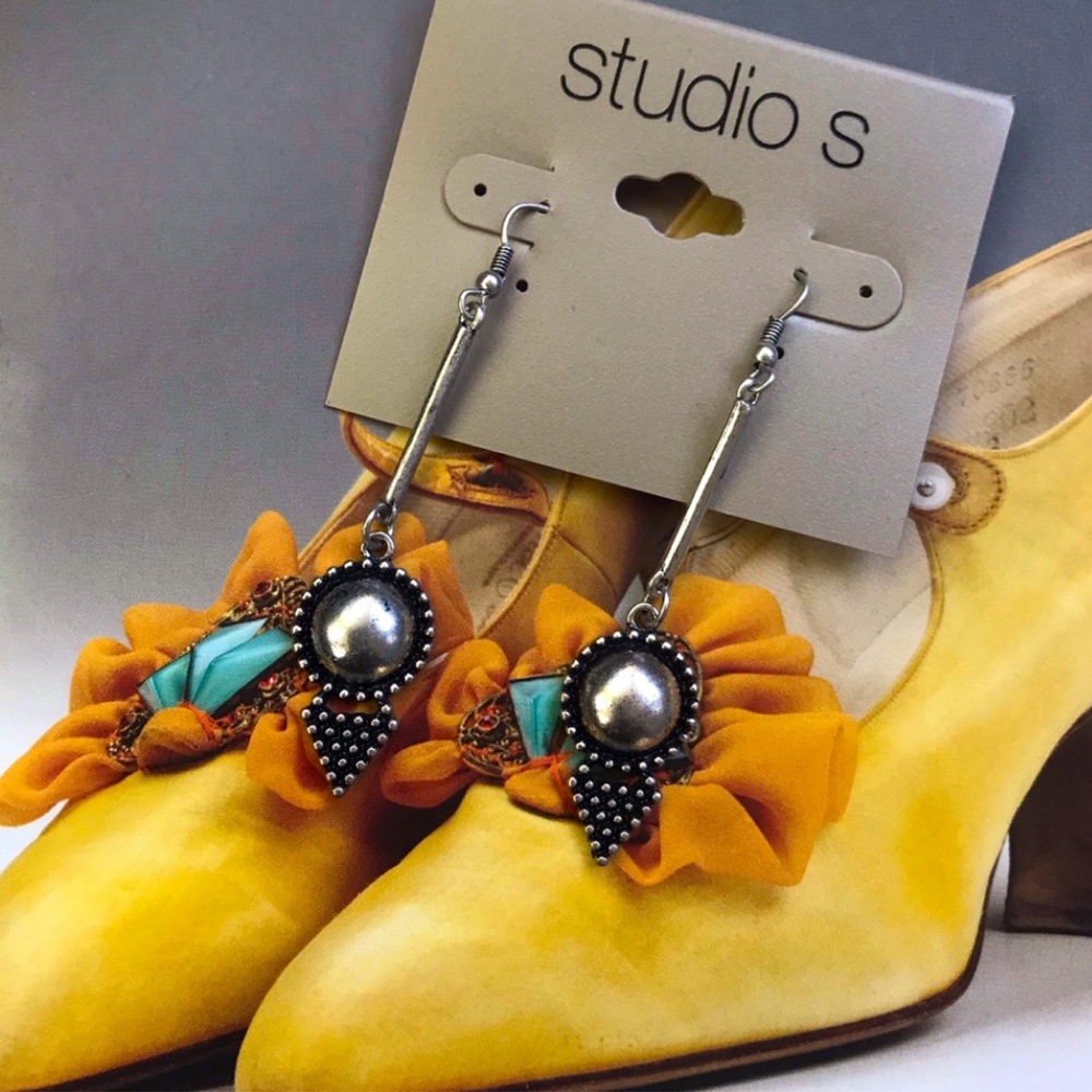🌈New Studio S Cool Metal Dangling Earrings